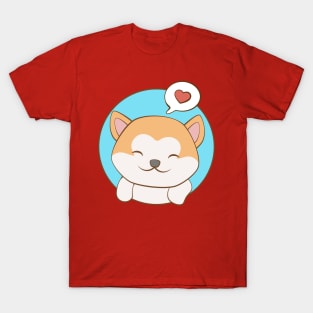 Kawaii Akita Love T-Shirt